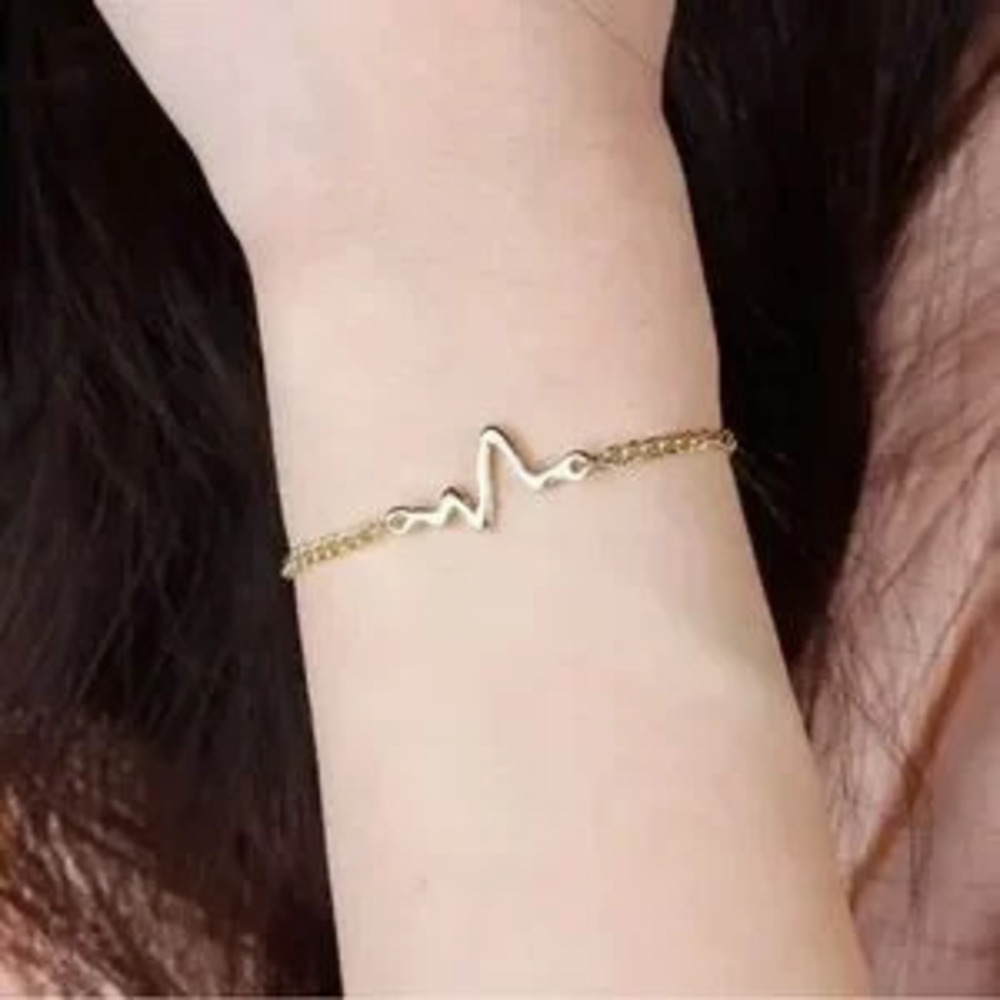 Gold Heartbeat Bracelet